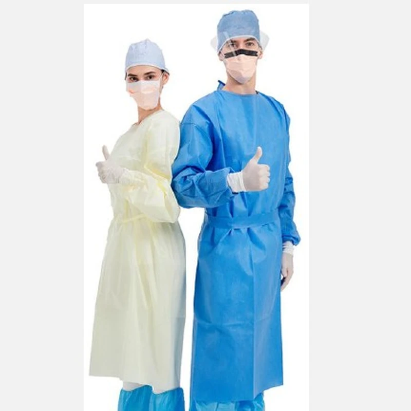 Vanch PPE المآزر الواقية ثوب العزلة الطبية مطاطا المعصم ، الكاحل ، الخصر ، غطاء محرك السيارة